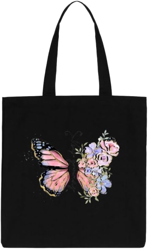butterflies toty bag Black 44