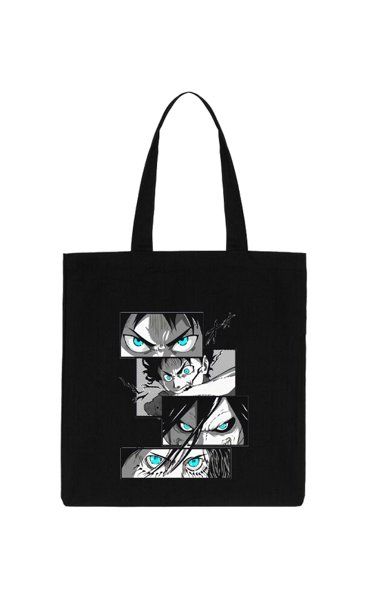 Anime Attack on titan shingeki no kyojin Aot Black tote bag 42