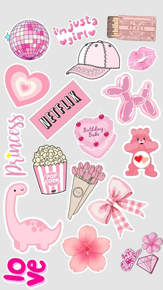 Aesthetic Cute Stickers Pack - Waterproof Vinyl Cartoon Decals for Water Bottles, Laptops, Scrapbooking, Kawaii Stationery Supplies sticker journal sticker