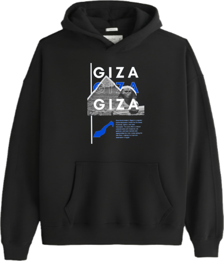 Egypt Over Size hoodie Black 42