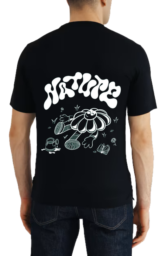 NATURE t- shirt One Size Black back 42