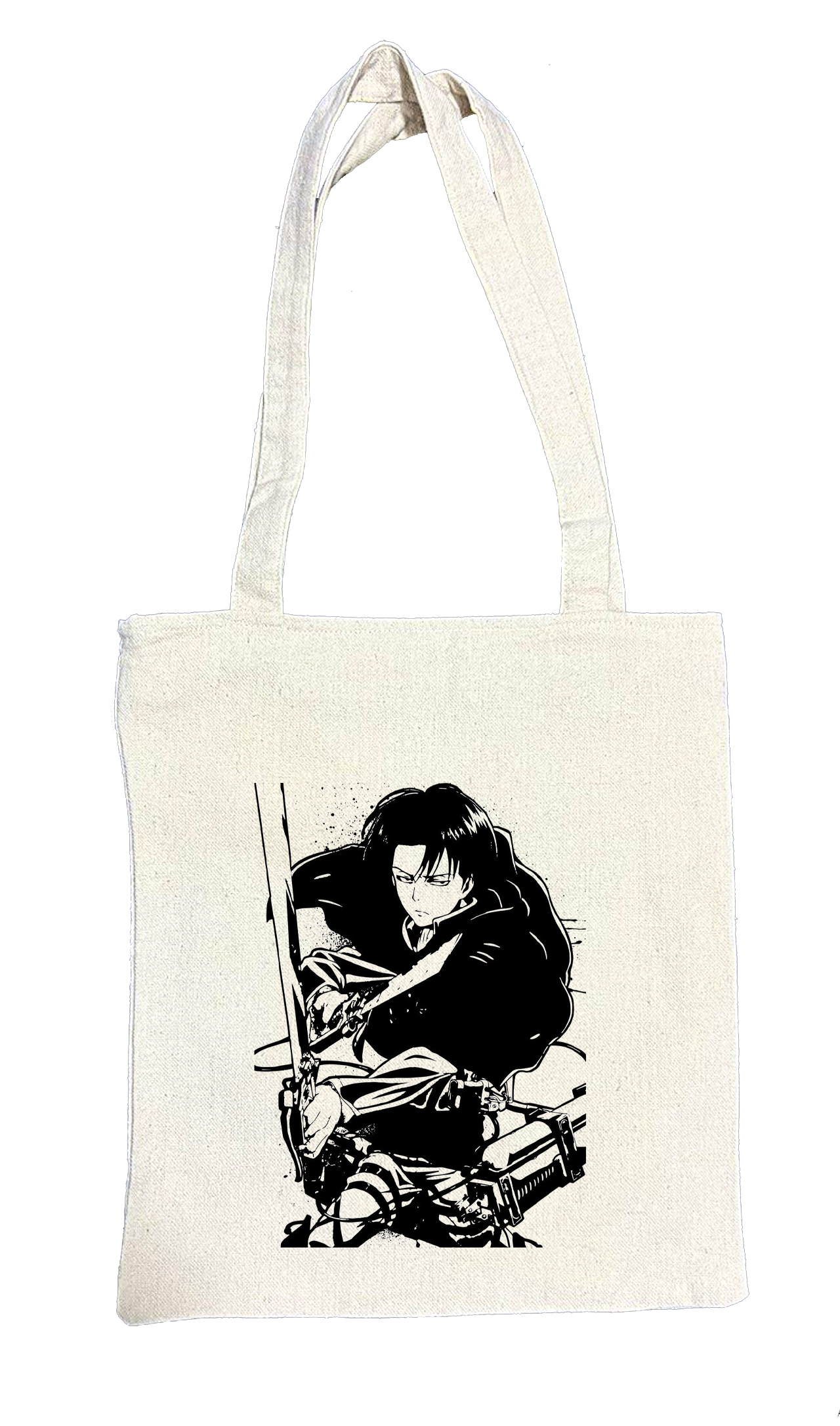 Anime Attack on titan shingeki no kyojin Aot biege tote bag 41