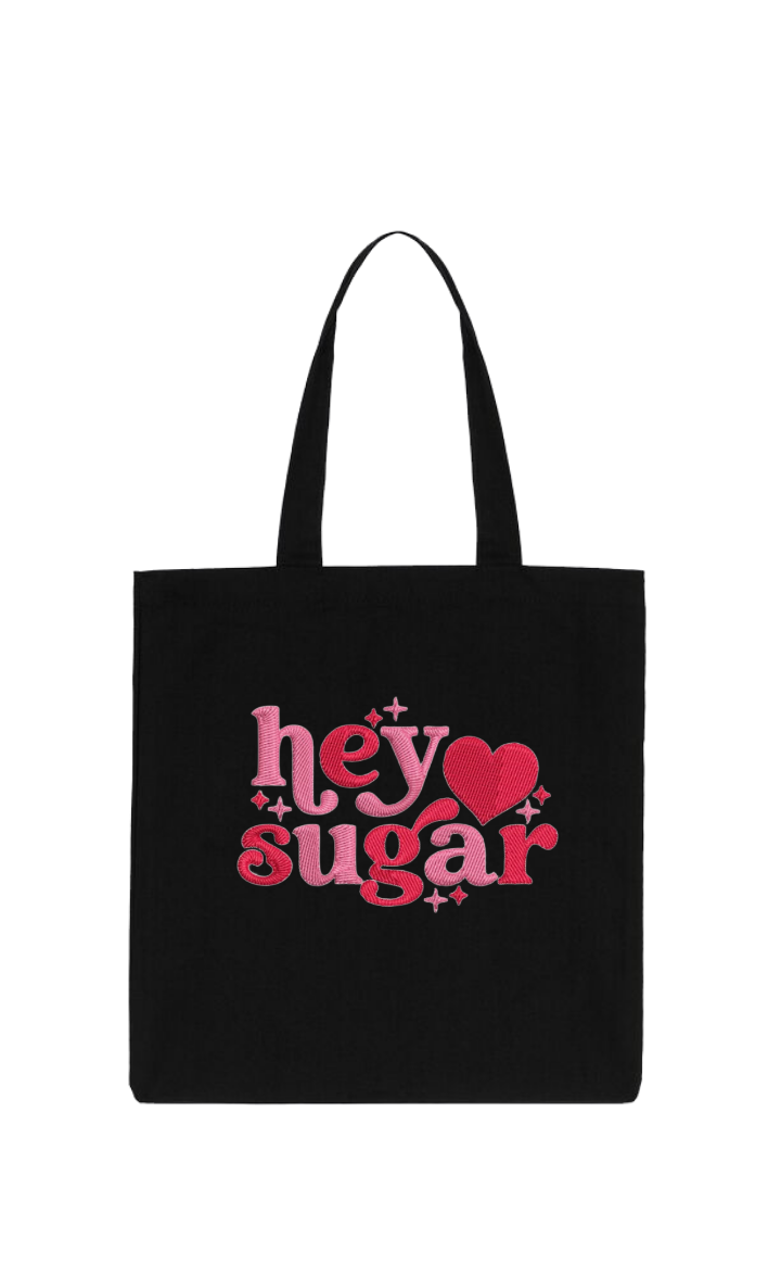 hey sugar tote bag Black 42