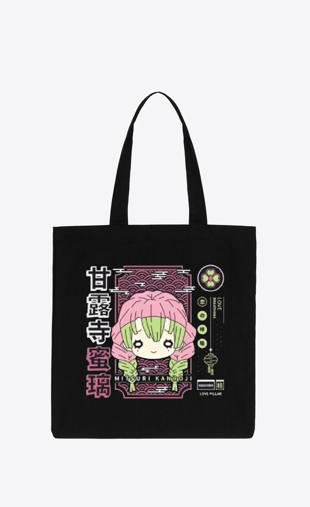 Anime Demon slayer nezuko tanjiro tote bag Black 42