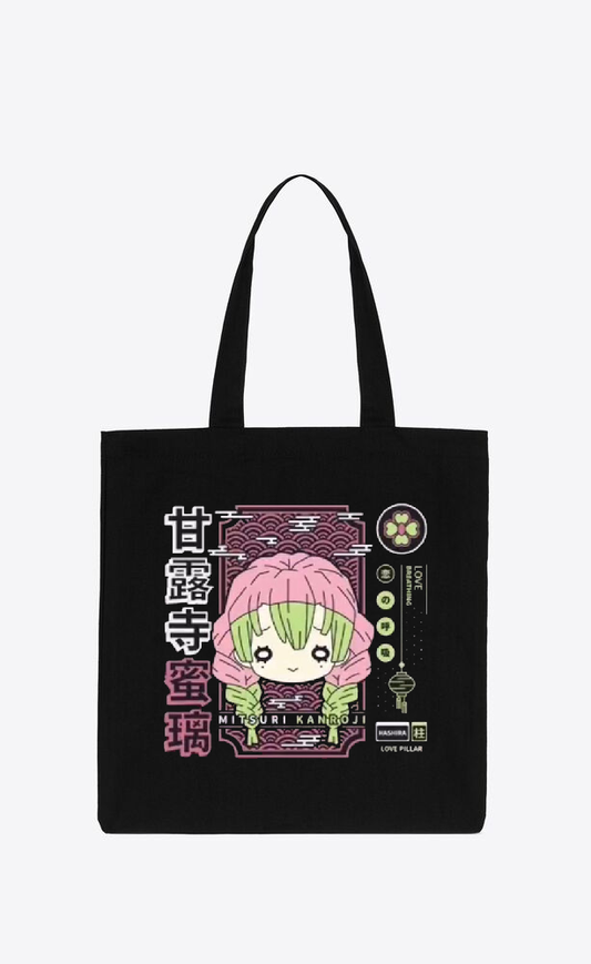 Anime Demon slayer nezuko tanjiro tote bag Black 42