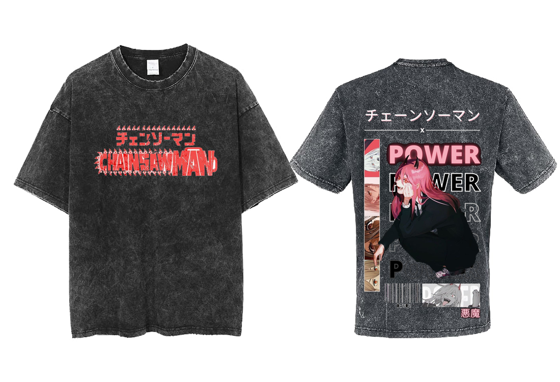 Chainsaw Man t- shirt One Size Washed Back 40