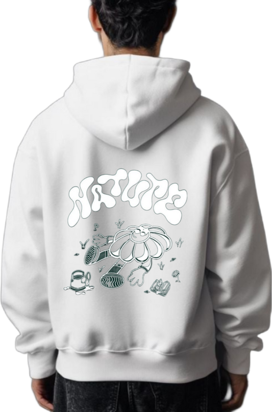 Nature One Size hoodie White Back 42