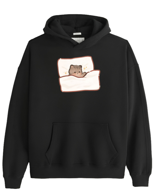 cat Oversize Hoodie Black 42
