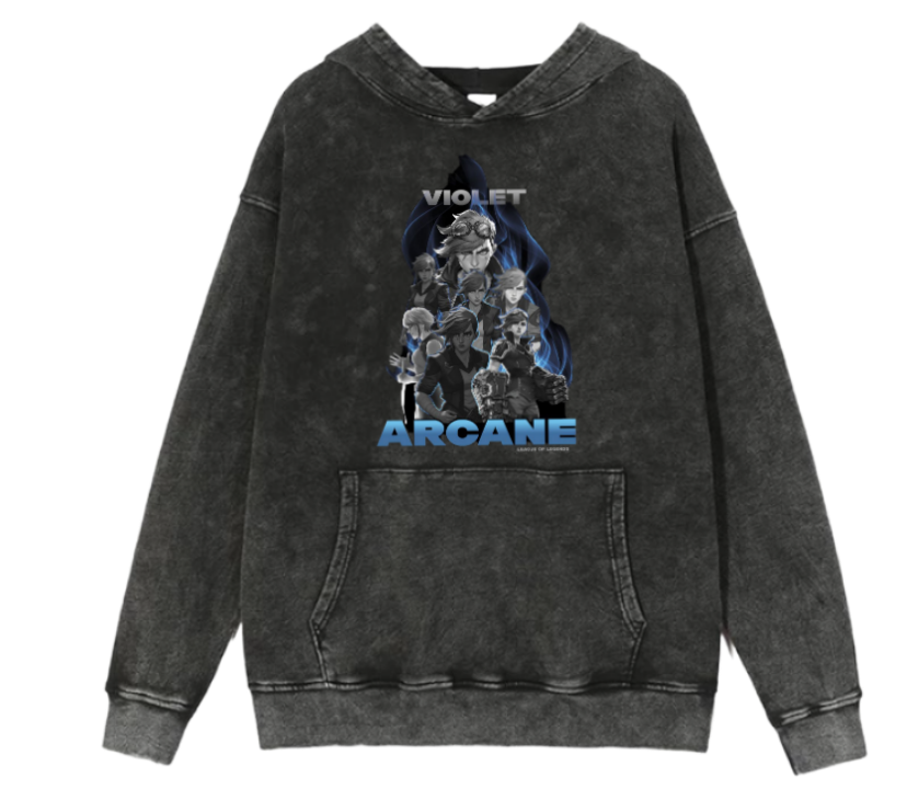 League of Legends Vi Over Size hoodie Washed 5