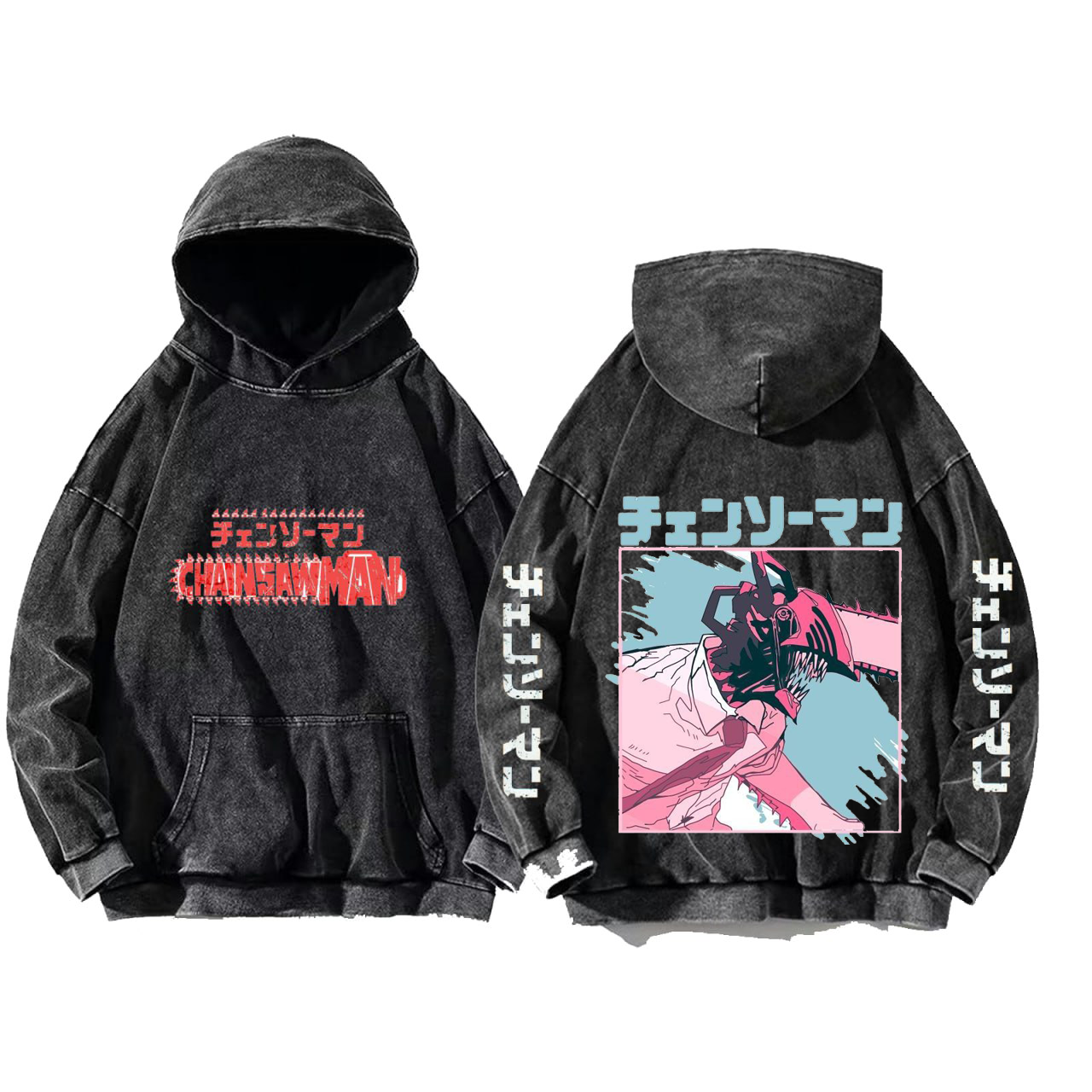 Chainsaw Man One Size hoodie Washed Back 42