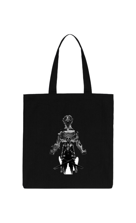 Anime Attack on titan shingeki no kyojin Aot Black tote bag 43