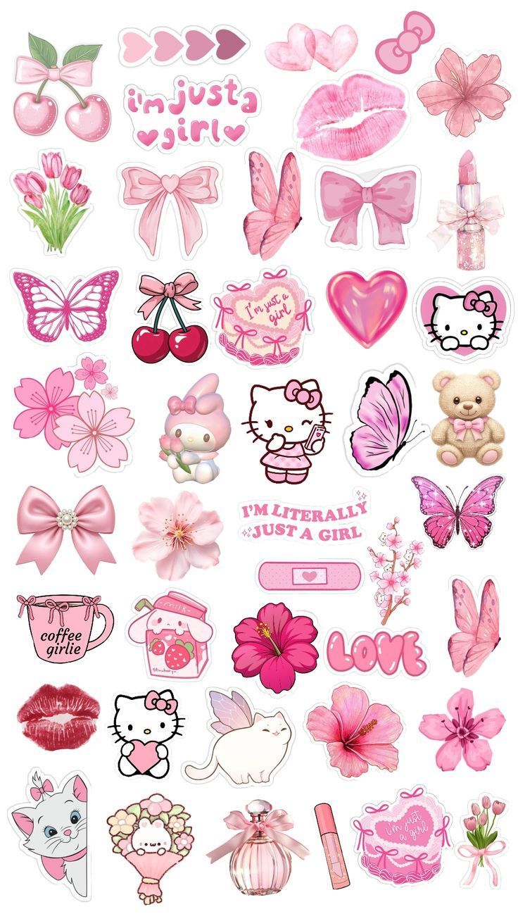 Aesthetic Cute Stickers Pack - Waterproof Vinyl Cartoon Decals for Water Bottles, Laptops, Scrapbooking, Kawaii Stationery Supplies sticker journal sticker