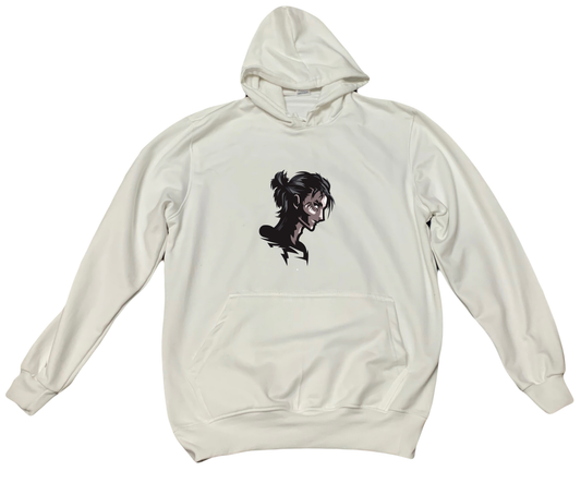 Anime Attack on titan shingeki no kyojin eren levi mikasa Aot White Oversize HOODIE 43