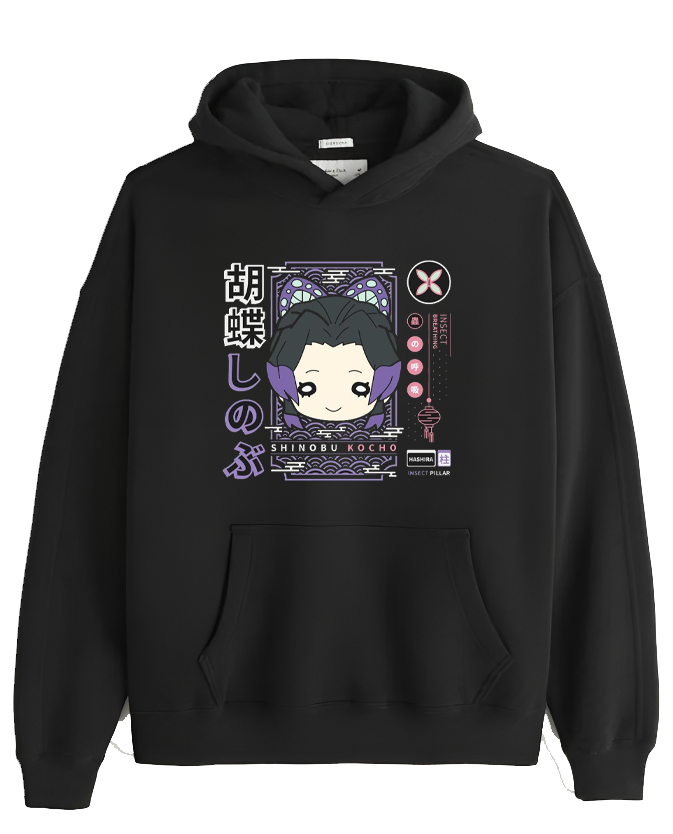 Anime Demon slayer nezuko tanjiro Oversize Hoodie Black 95