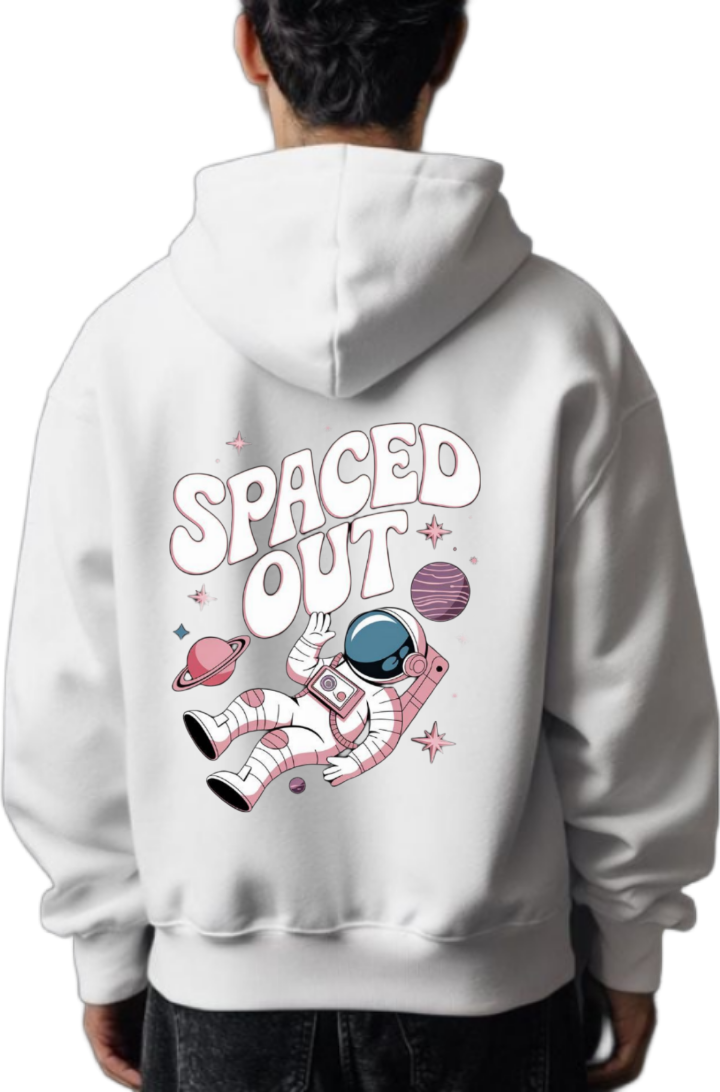 SPACED OUT One Size hoodie White Back 43