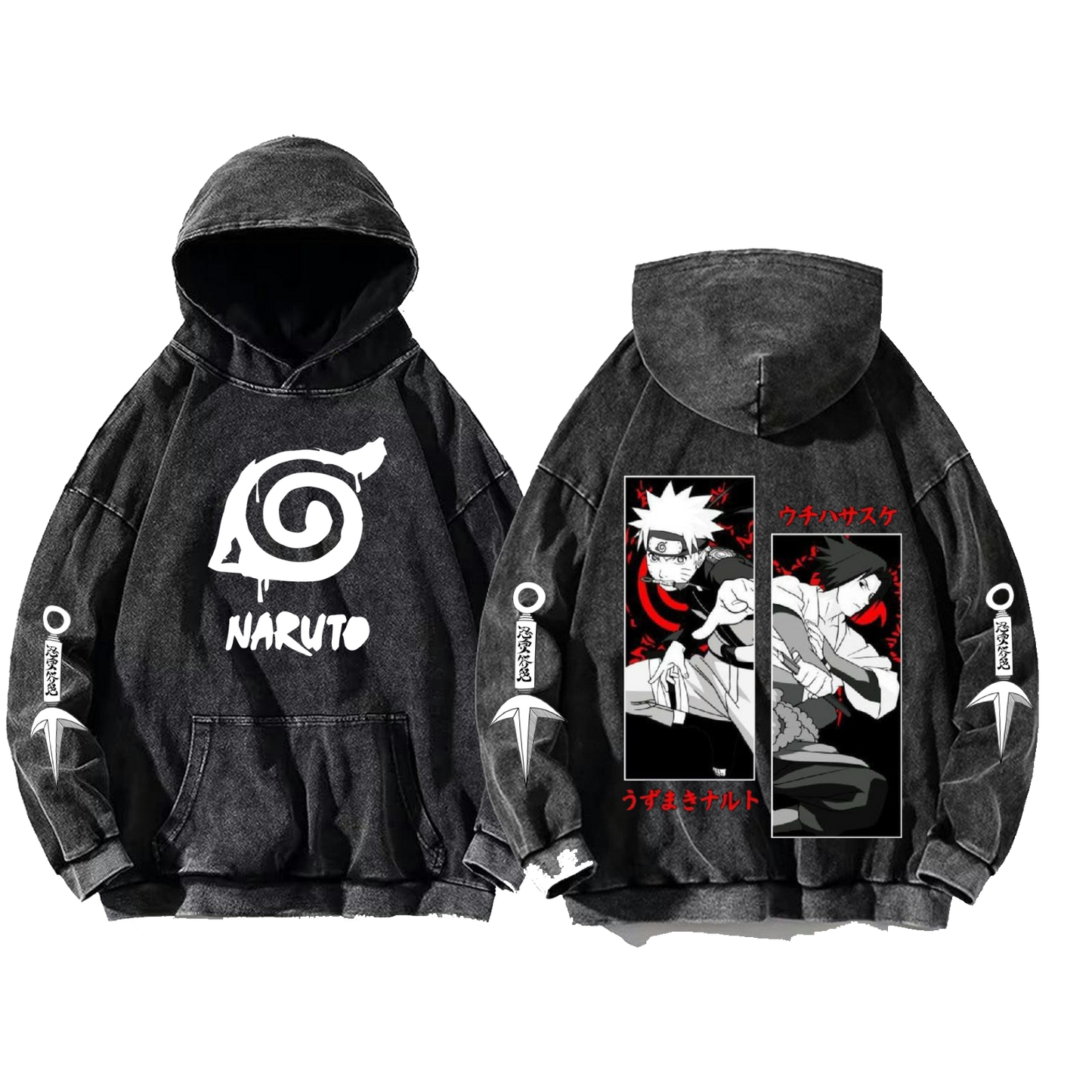 Naruto Shippuden One Size hoodie Washed Back 43