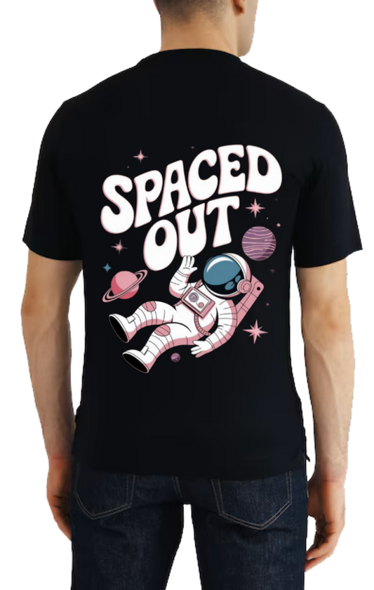 SPACED OUT t- shirt One Size Black back 43