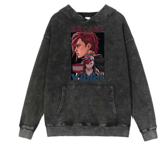 League of Legends Vi Over Size hoodie Washed 6