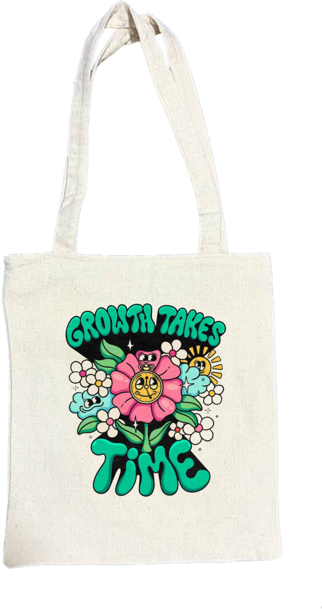 GROWTH TAKES tote bag beige 133