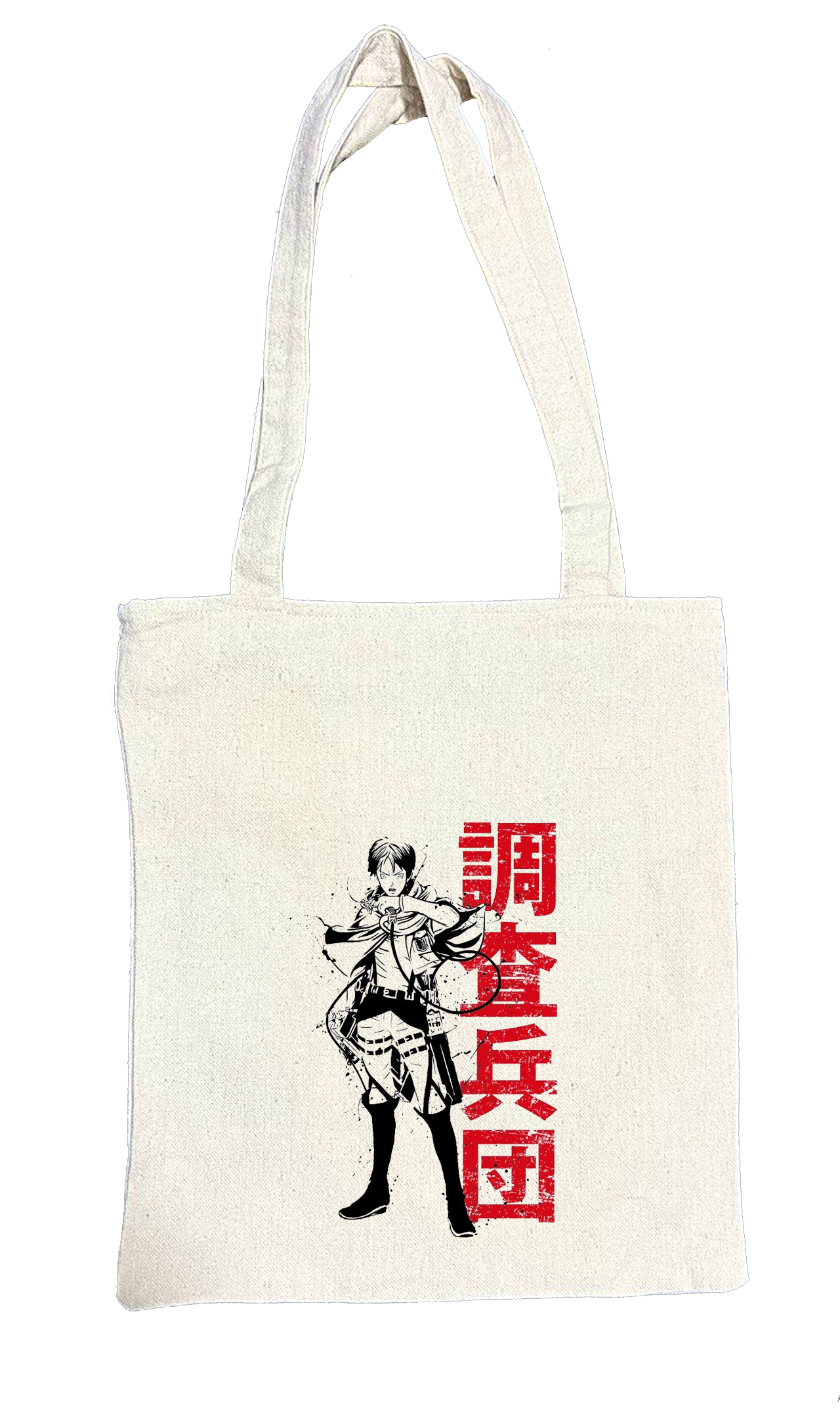 Anime Attack on titan shingeki no kyojin Aot biege tote bag 42