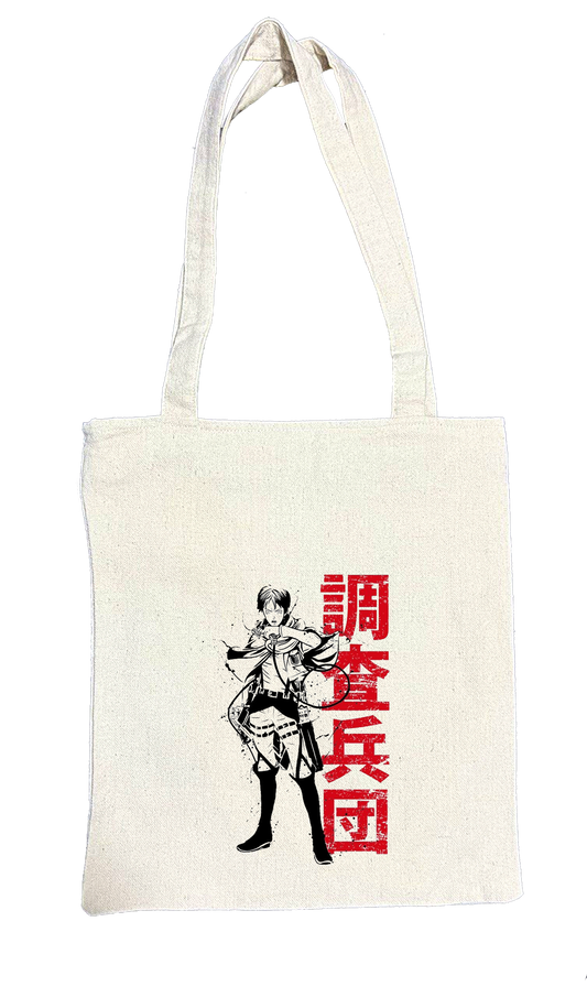 Anime Attack on titan shingeki no kyojin Aot biege tote bag 42