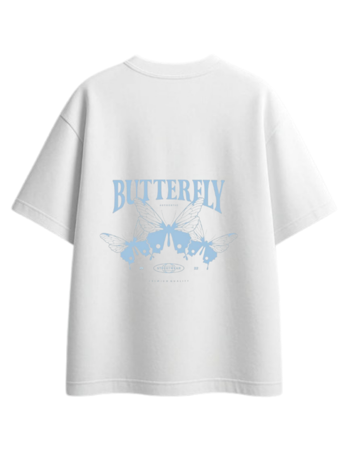 butterflies t- shirt White Back 39