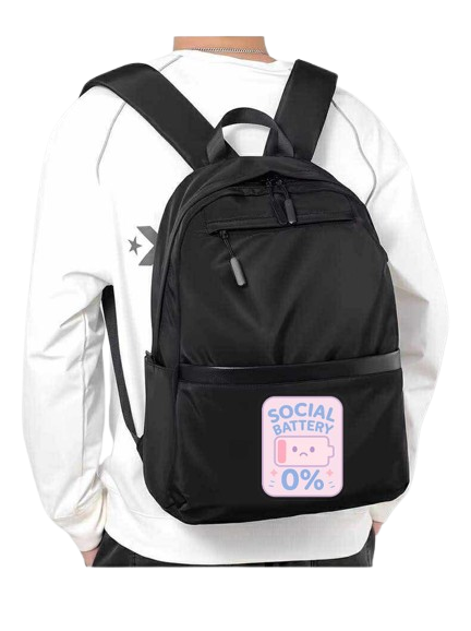 SOCIAL BATTERY 0% School Back bag bag 43