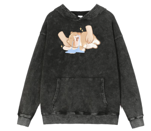 cat Oversize Hoodie Washed 43