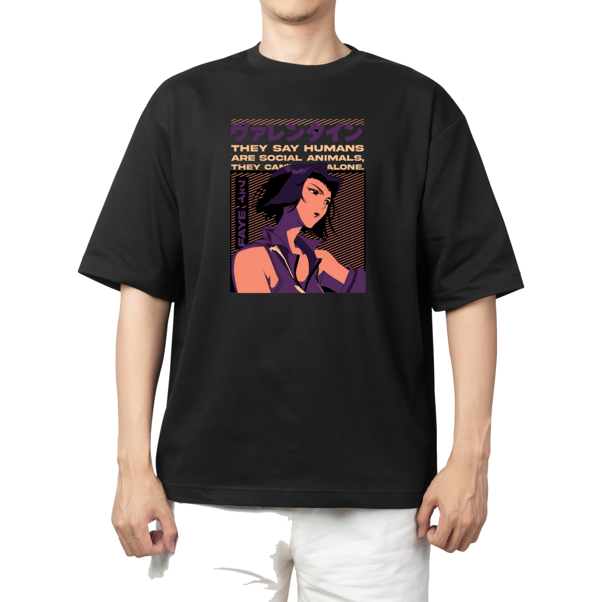 Cowboy Bebop t- shirt Over Size Black 9