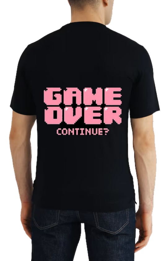 GAME OVER t- shirt One Size Black back 44