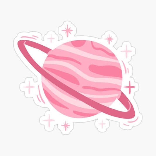 Sticker Pink Saturn 44