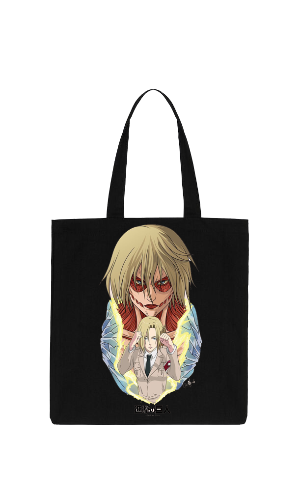 Anime Attack on titan shingeki no kyojin Aot Black tote bag 43