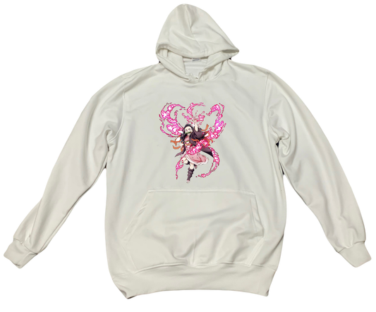 Anime Demon slayer nezuko tanjiro Oversize Hoodie White 44