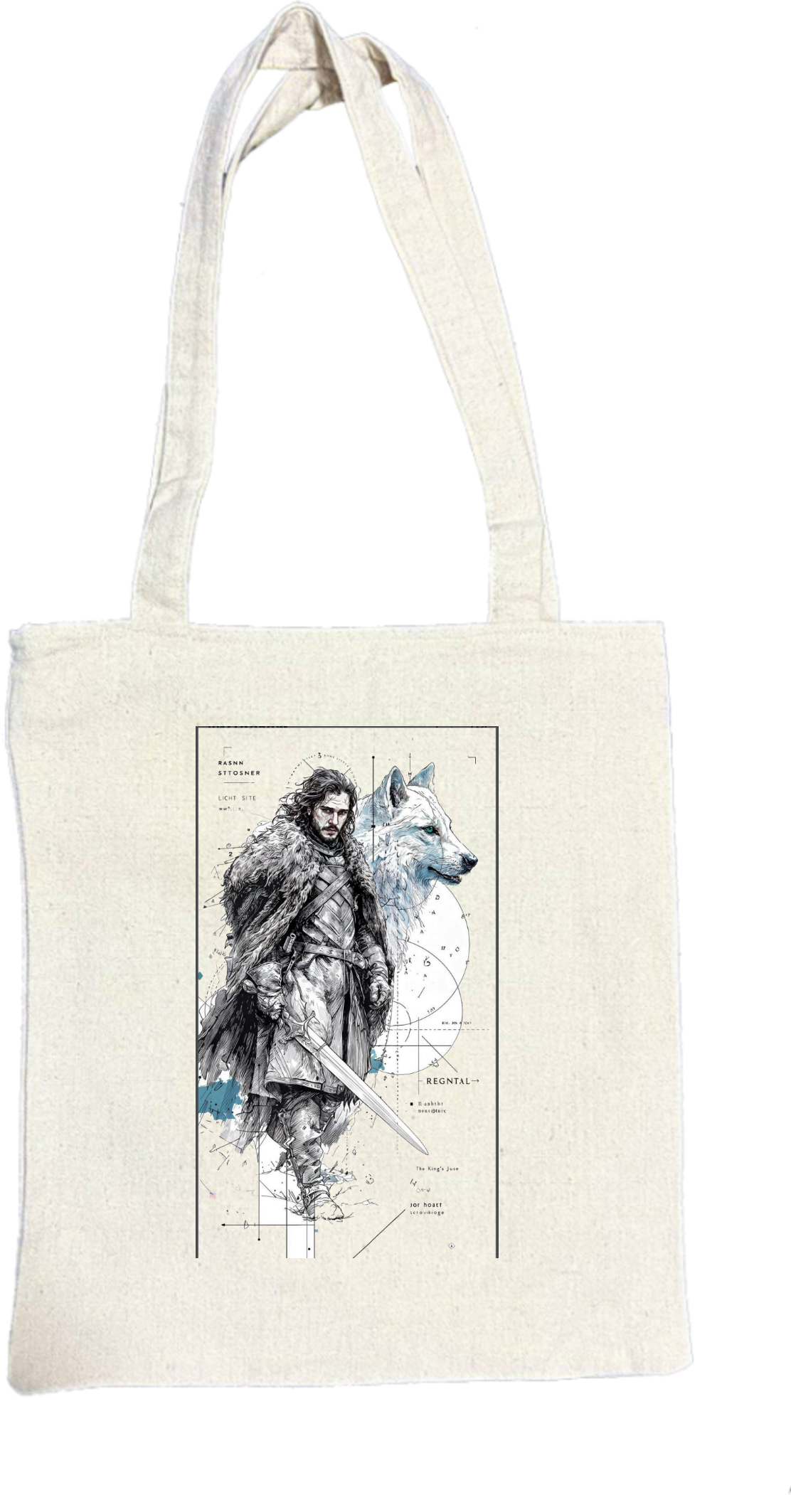 جون سنو tote bag beige 44