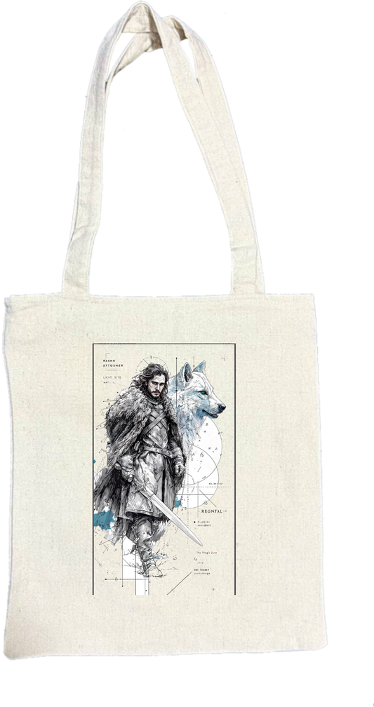 جون سنو tote bag beige 44