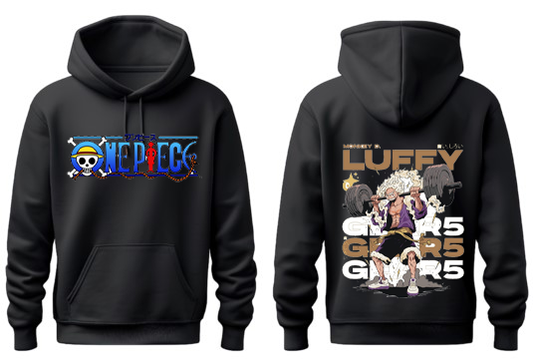 one piece One Size hoodie Black Back 44