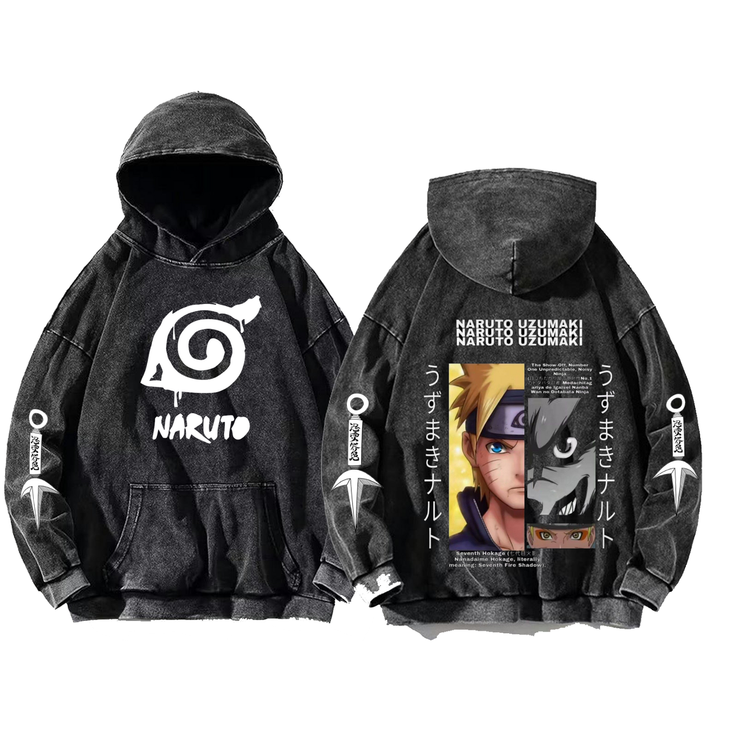 Naruto Shippuden One Size hoodie Washed Back 44
