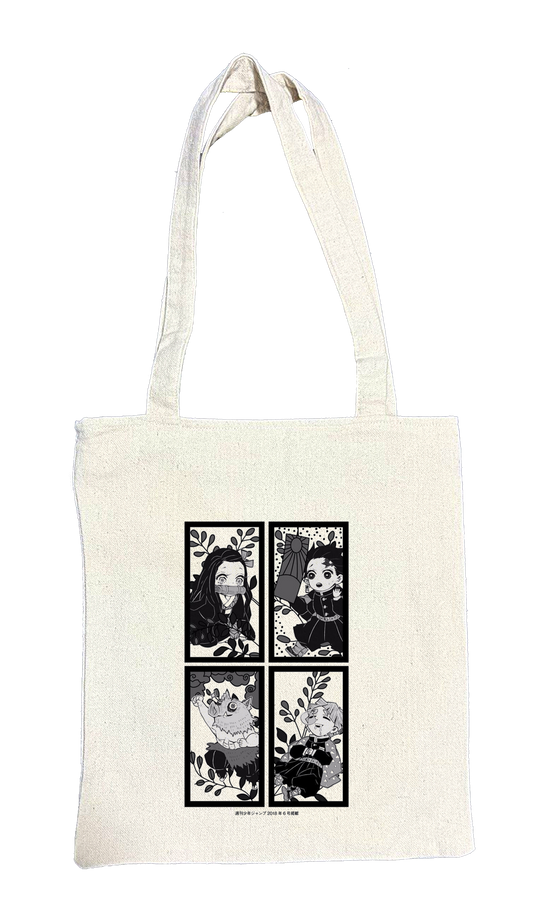 Anime Demon slayer nezuko tanjiro tote bag Beige 44