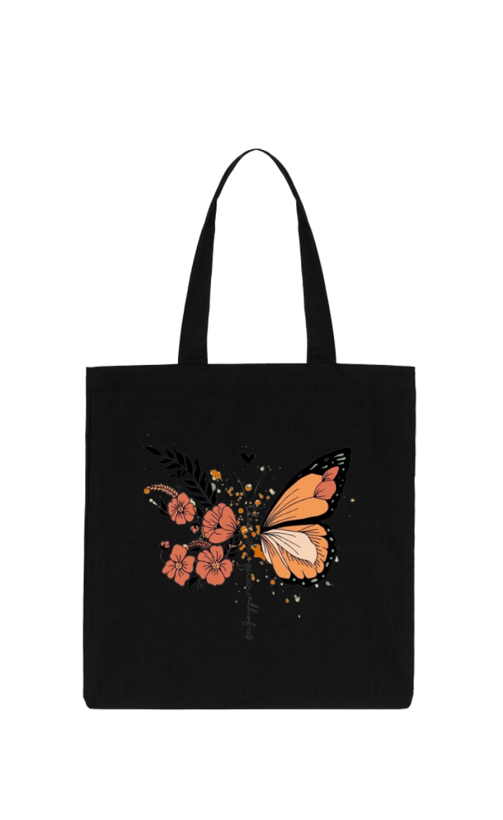butterflies tote bag Black 41