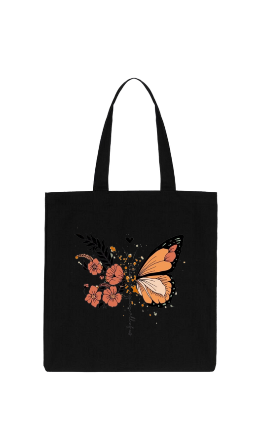 butterflies tote bag Black 41
