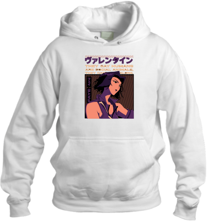Cowboy Bebop Over Size hoodie White 9