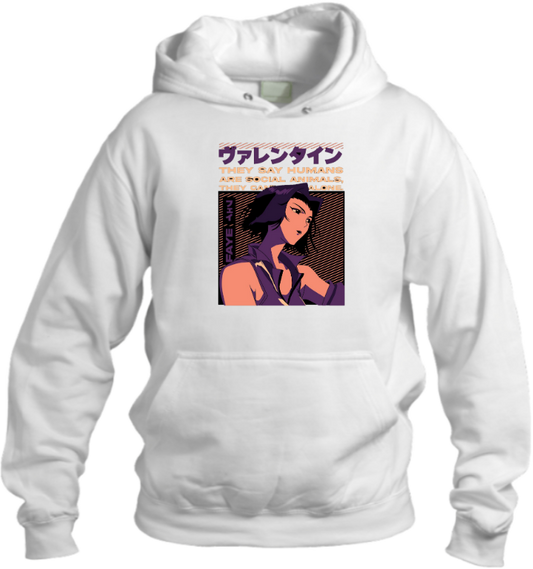 Cowboy Bebop Over Size hoodie White 9