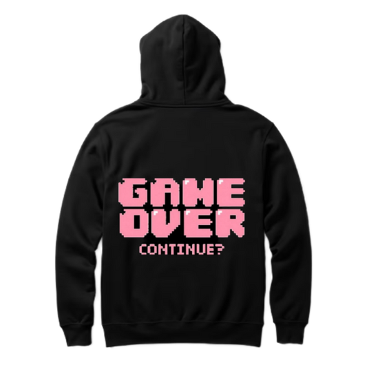 GAME OVER One Size hoodie Black Back 44
