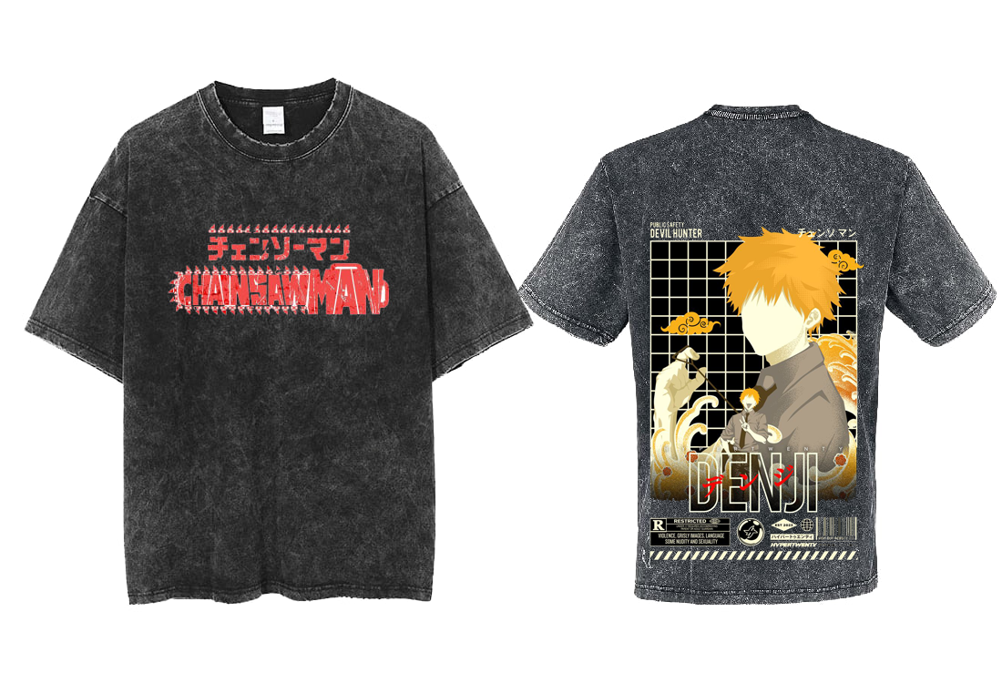 Chainsaw Man t- shirt One Size Washed Back 42