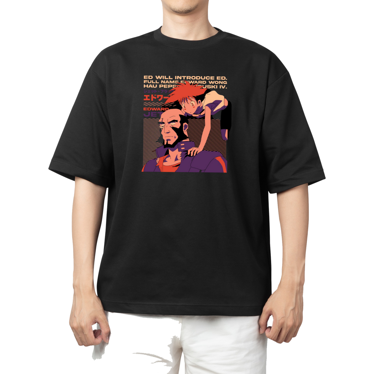 Cowboy Bebop t- shirt Over Size Black 10