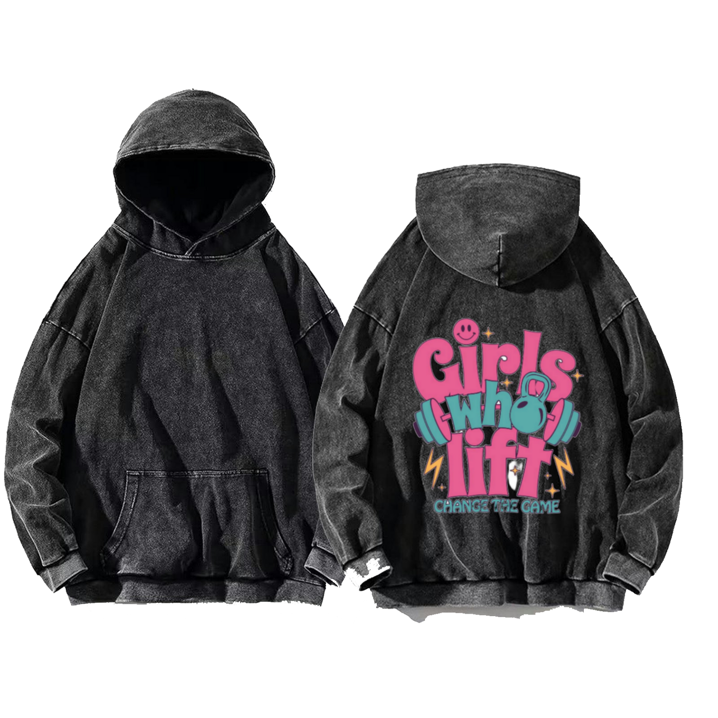 Girls One Size hoodie Washed Back 44