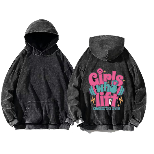 Girls One Size hoodie Washed Back 44