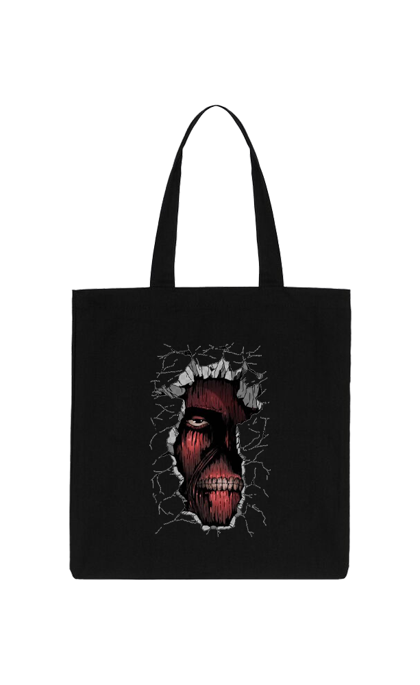 Anime Attack on titan shingeki no kyojin Aot Black tote bag 44 (Copy)