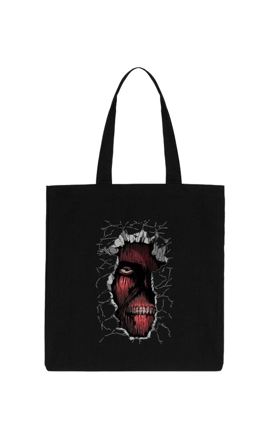 Anime Attack on titan shingeki no kyojin Aot Black tote bag 44 (Copy)