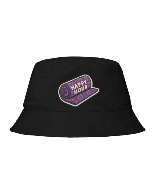 workout gym pilates Bucket hat Fishman hat cap Black 44